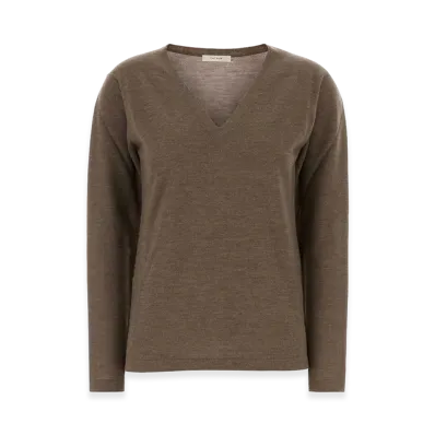 The Row Women's Cashmere Poesis Sweater "Brown"