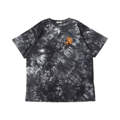 atmos pink Logo Embroidery Tie Dye Big T "Black"