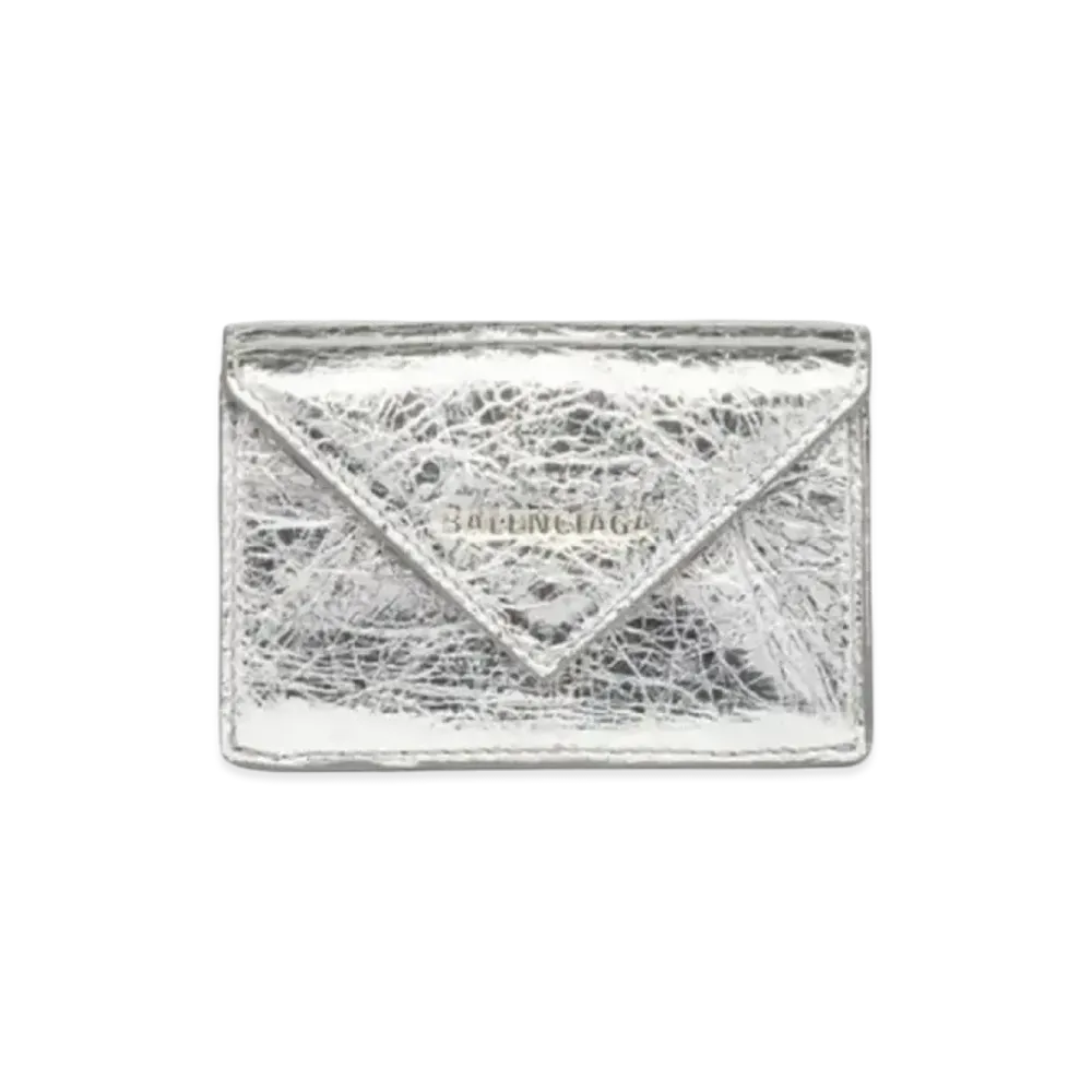 BALENCIAGA Papier Mini Wallet "Silver"