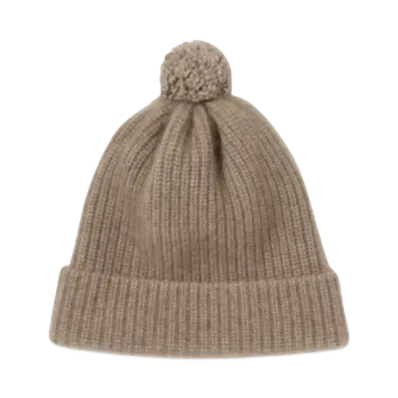 AURALEE x Tekla Baby Cashmere Night Knit Cap "Natural Brown"