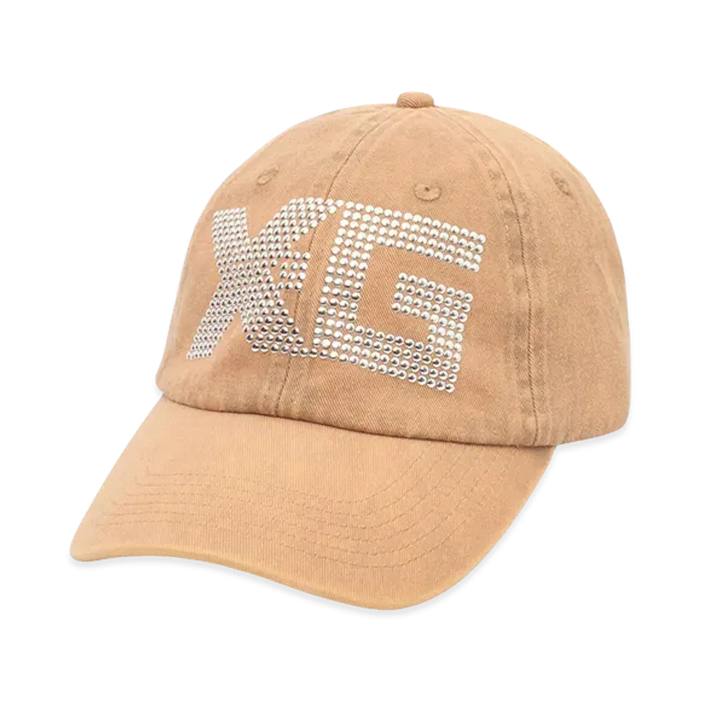 X-Girl Women's Logo Mark Studded 6Panel Cap "Beige"