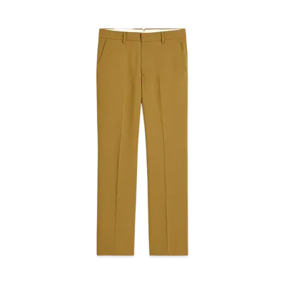 AMI PARIS Wool Straight-Fit Pants "Havana"