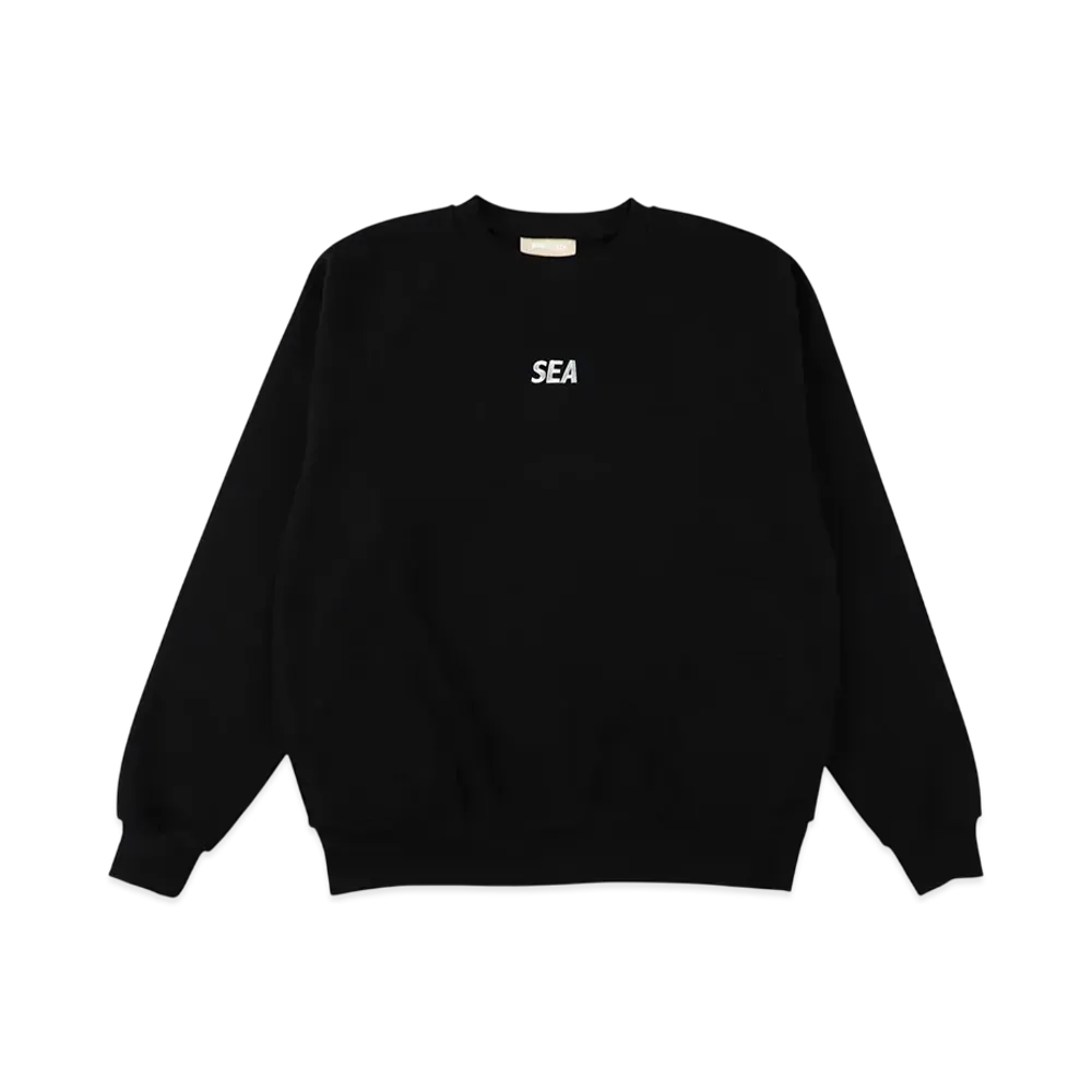 WIND AND SEA ES_W_Raglan Crew Neck Waffle Shirt "Black"