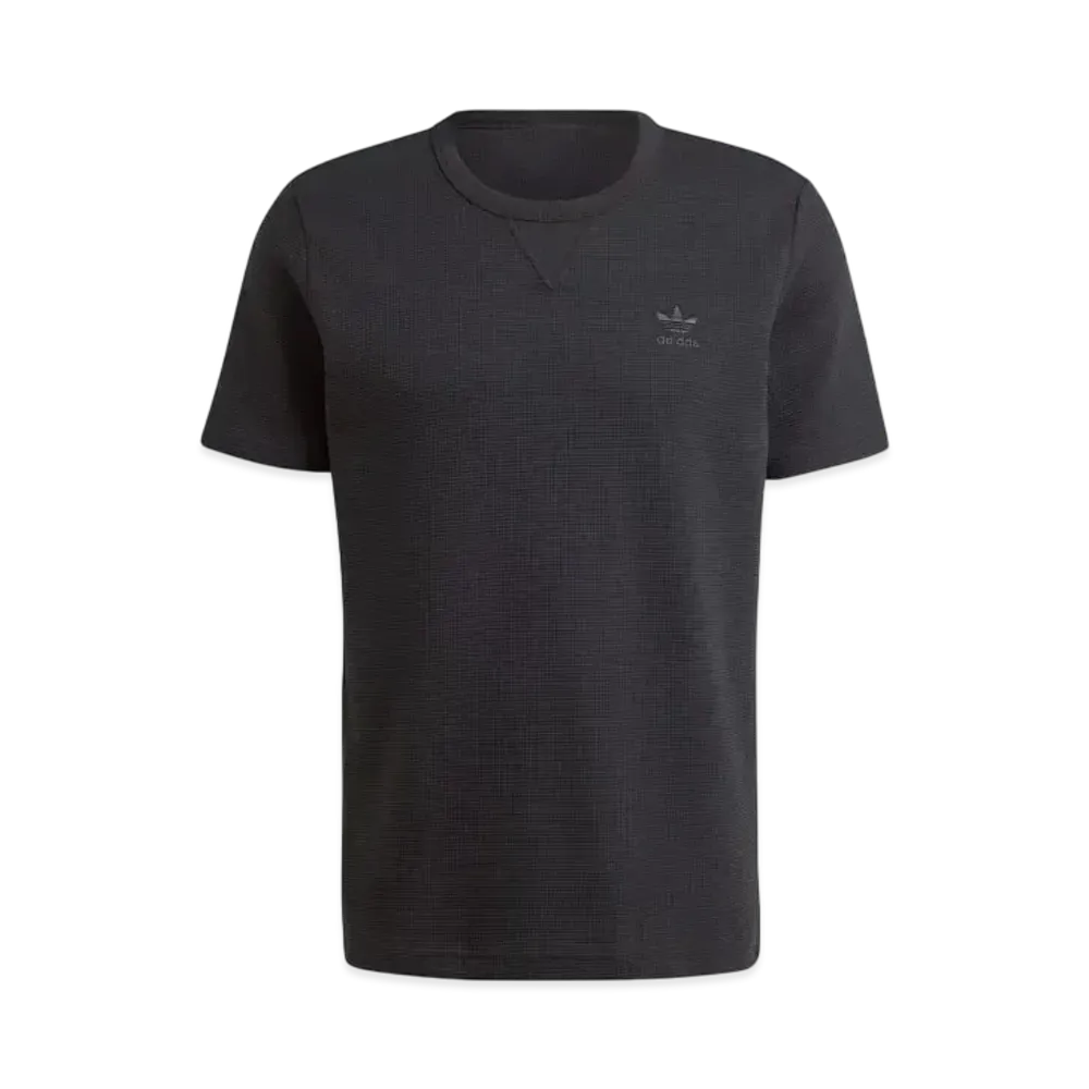 adidas Trefoil Essentials Waffle Short Sleeve T-Shirt "Black"