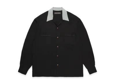 WACKO MARIA Switching 50's Open Collar Shirt "Gray"
