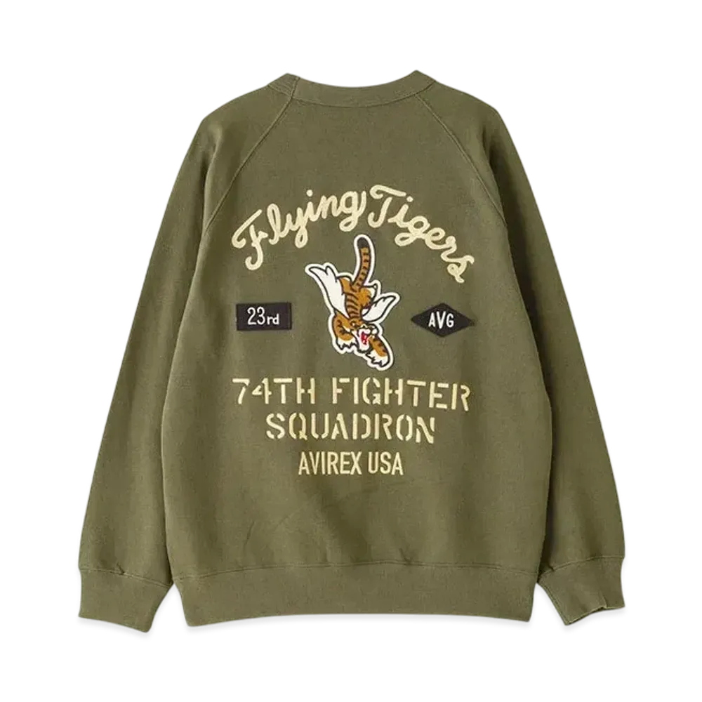 AVIREX Crewneck Sweat Frying Tigers "Olive"