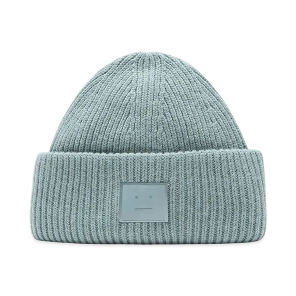 Acne Studios Large Face Logo Beanie "Dusty Blue"