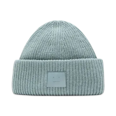 Acne Studios Large Face Logo Beanie "Dusty Blue"