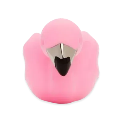 LOEWE Flamingo Dice In Brass "Cotton Candy/Palladium"