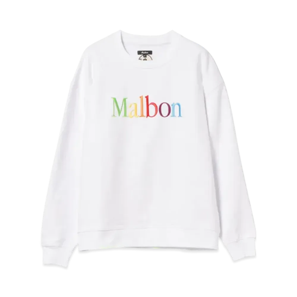 BEAMS x MALBON GOLF Exclusive Rainbow Sweatshirt "White"