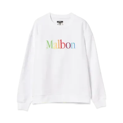BEAMS x MALBON GOLF Exclusive Rainbow Sweatshirt "White"