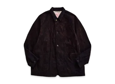 NICENESS Lennox Bleached Faux Suede Raglan Coverall "Black"
