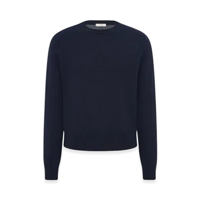 The Row Benji Crew Neck Cashmere "Dark Navy"