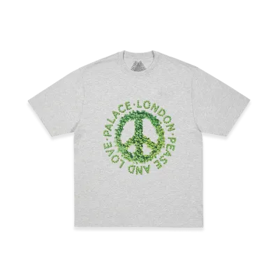 PALACE Pease And Love T-Shirt "Grey Marl"