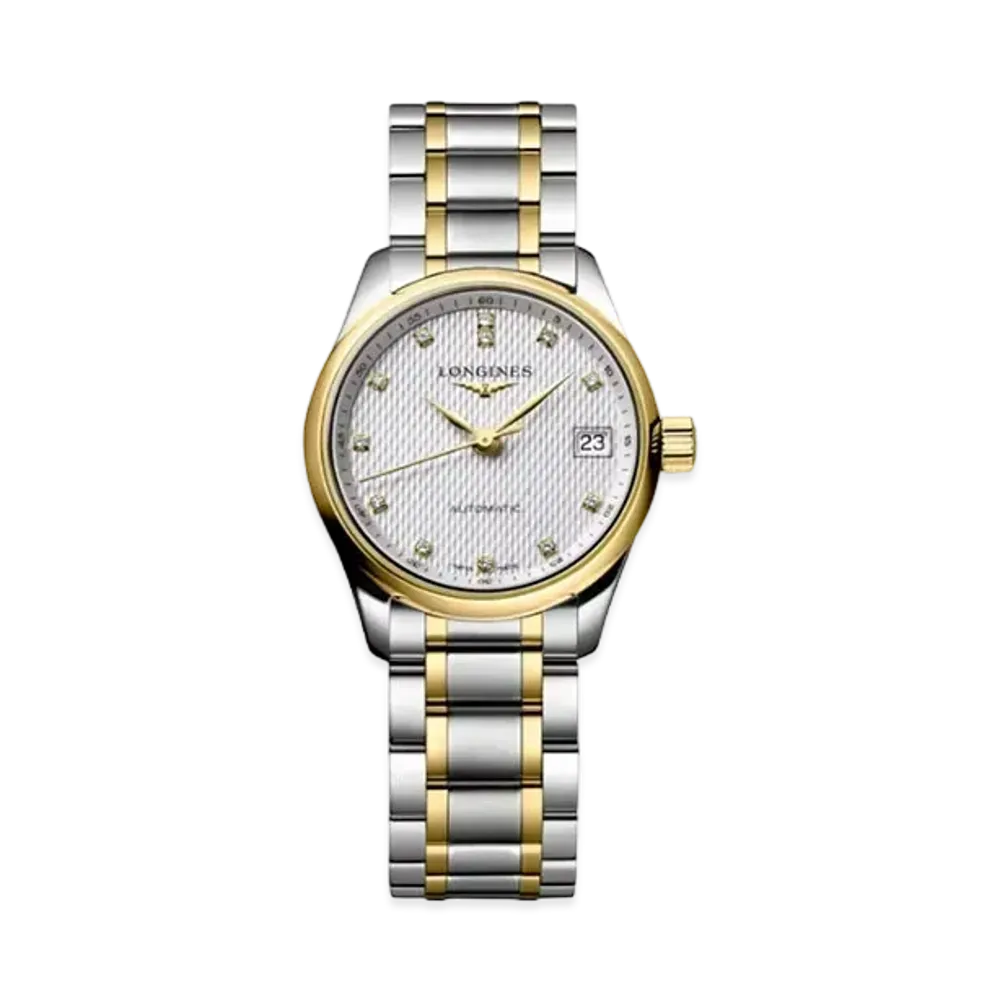 Longines Master Collection 25.50mm "Silver Barleycorn/Stainless Steel/Yellow Gold" L2.128.5.77.7
