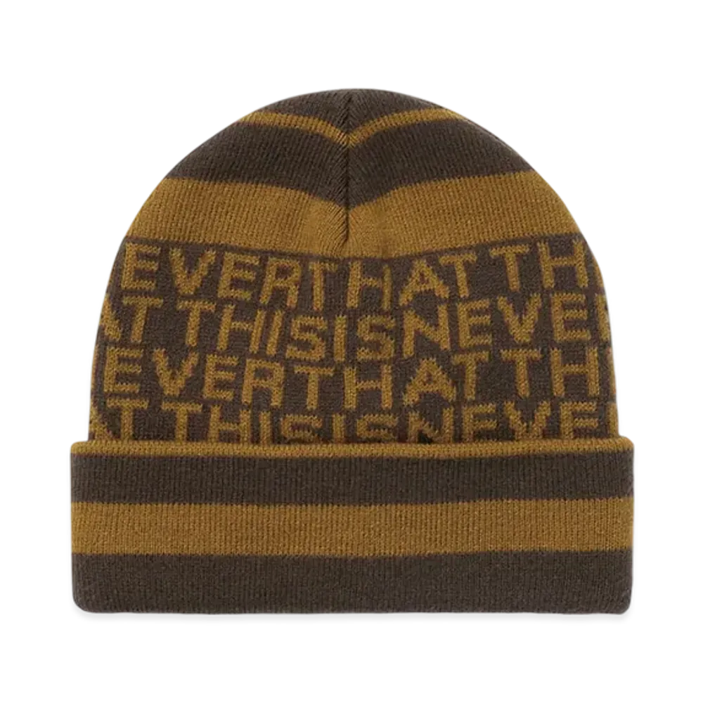 thisisneverthat Striped Jacquard Beanie "Brown"