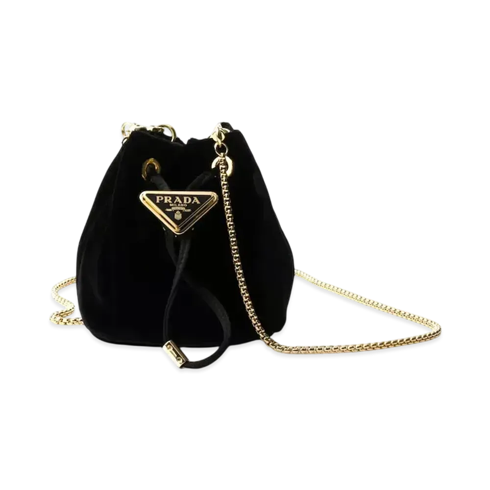 PRADA Velvet Mini Pouch "Black"