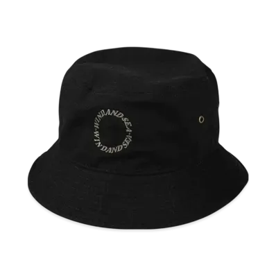 SAINT MXXXXXX x WIND AND SEA Circle Bucket Hat "Black"