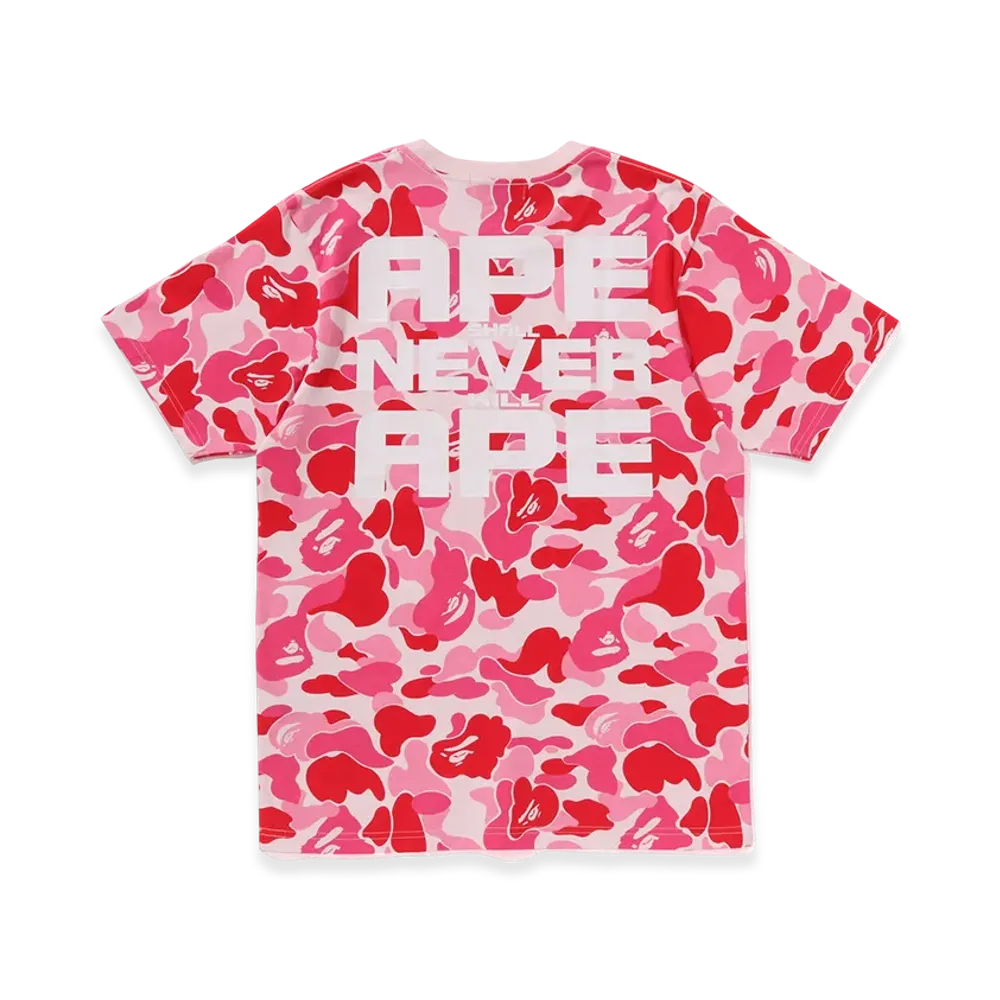 A BATHING APE Abc Camo Asnka Tee "Pink"