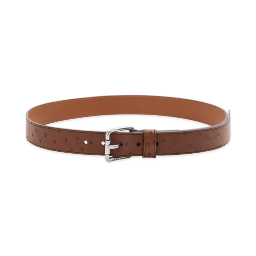LOEWE Roller Curved Belt "Tobacco/Vintage Palladium"
