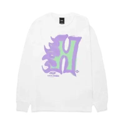 HUF Spring 24 Heat Wave Ls Tee "White"