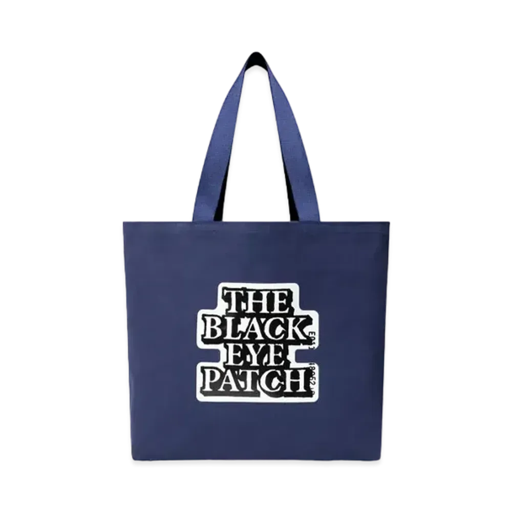 Black Eye Patch OG Label Tote Bag Large "Navy"