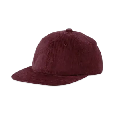 BEAMS 6 Panel Regimental Strap Corduroy "Burgundy"