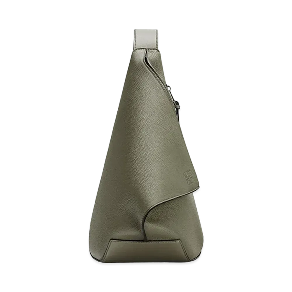 LOEWE Anton Sling In Soft Grained Calfskin "Khaki Green"