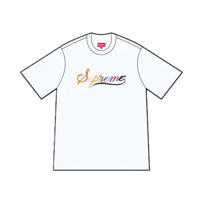 Supreme Cursive S/S Top "White"