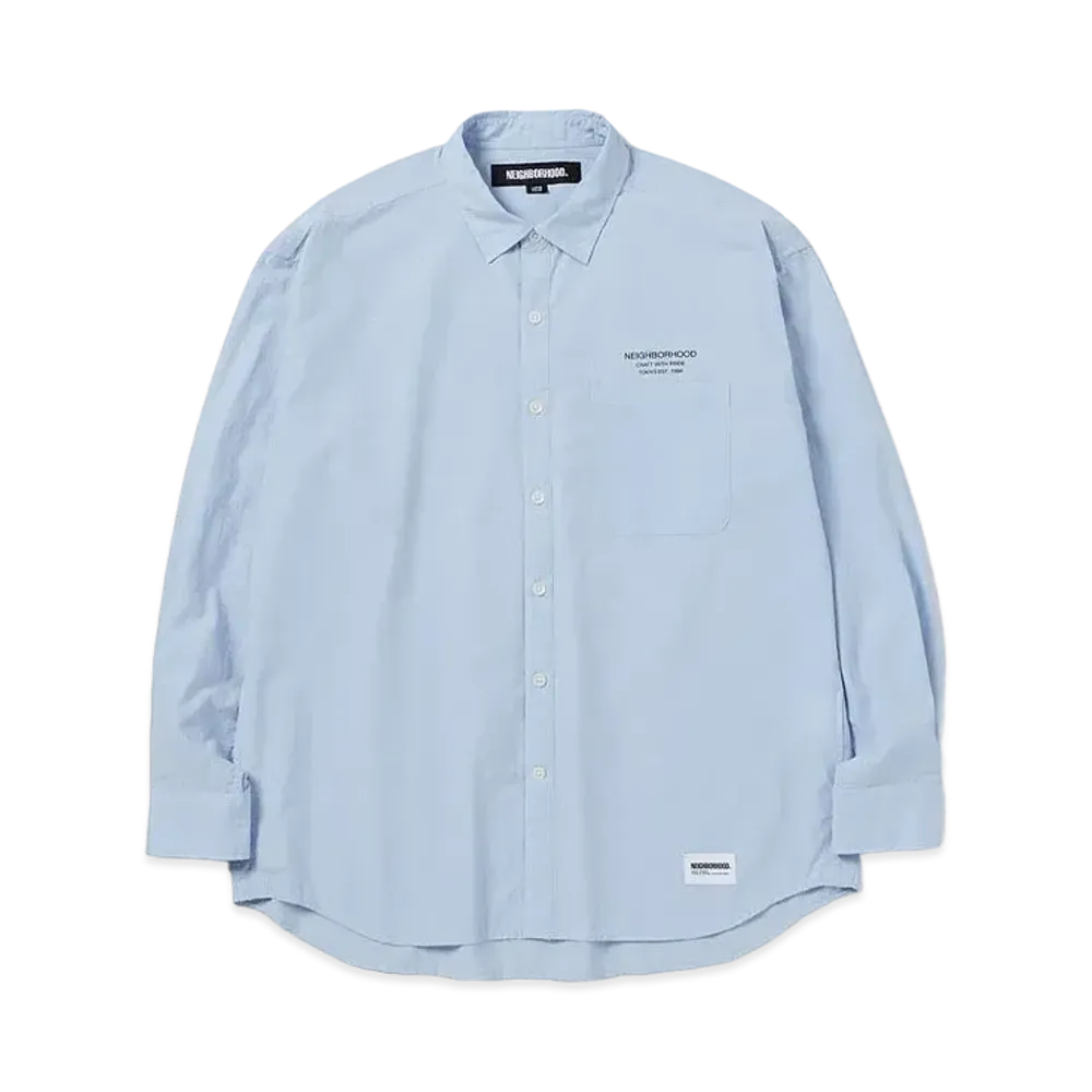 NEIGHBORHOOD 24SS Trad Shirt LS "Blue"