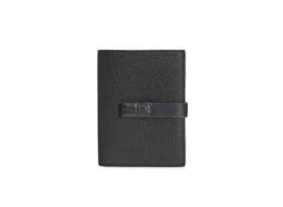 LOEWE Medium Vertical Wallet In Grained Calfskin "Black"