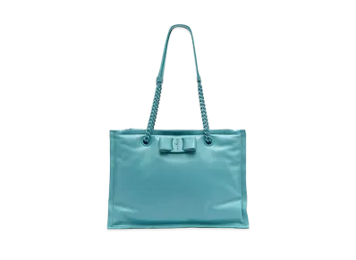 Salvatore Ferragamo Viva Bow Tote Bag "Tyrone Turquoise"