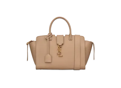 SAINT LAURENT Cabas Ysl Baby Downtown In Grained Leather "Blossom Pink"