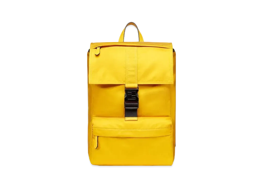 FENDI Ness Back Pack Medium Nylon Backpack "Yellow"