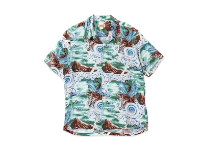 THE REAL McCOY'S RAYON HAWAIIAN SHIRT / FLYING TIGERS "Mint"