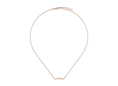 GUCCI Link To Love Necklace With Gucci Bar "Pink"