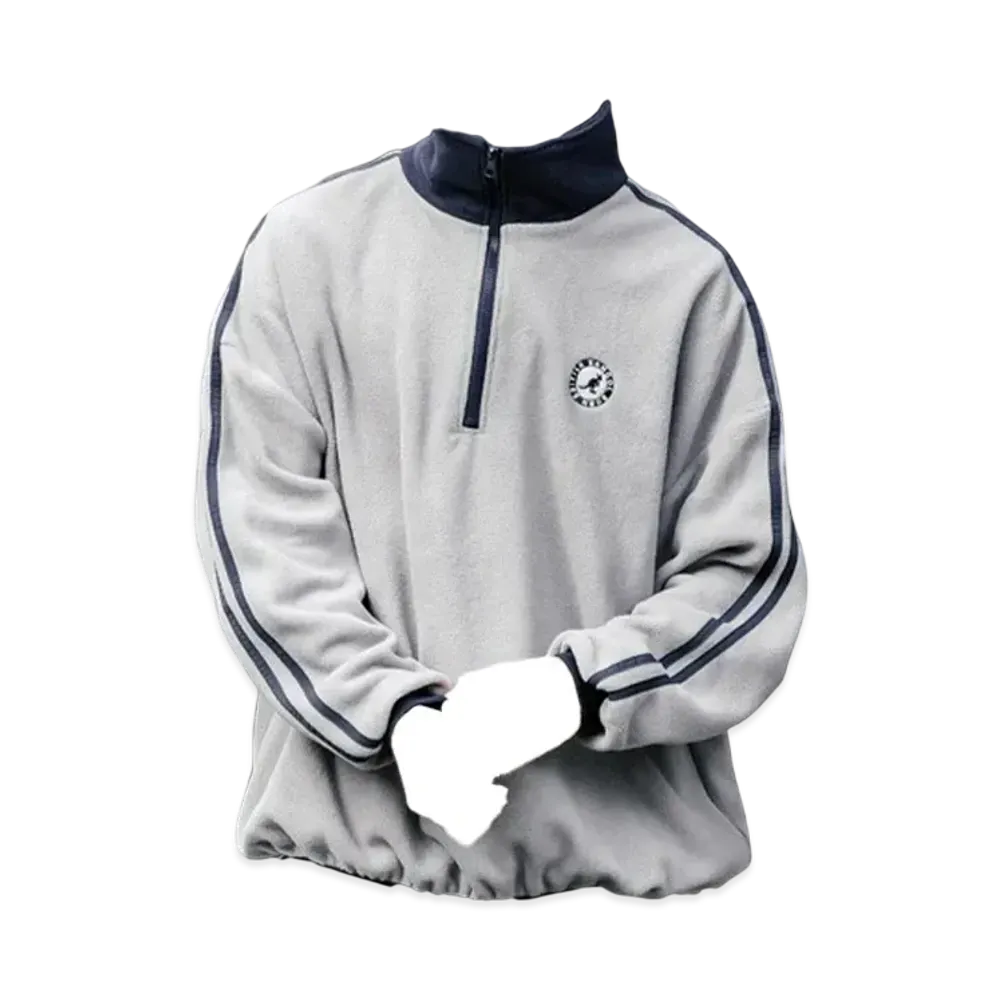 KANGOL Rocky Monroe Exclusive Micro Fleece Half Zip Sweatshirt "Grey3"