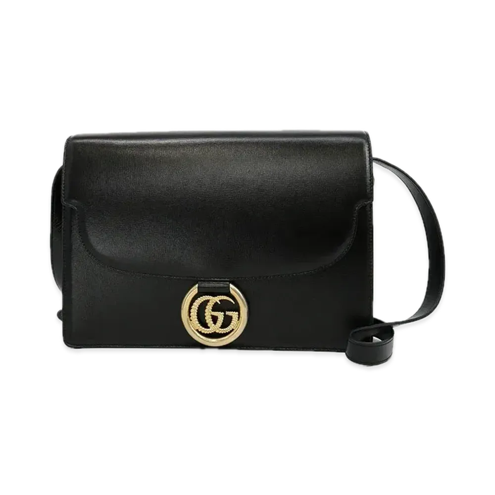 GUCCI GG Logo Shoulder Bag "Black"