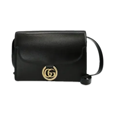 GUCCI GG Logo Shoulder Bag "Black"