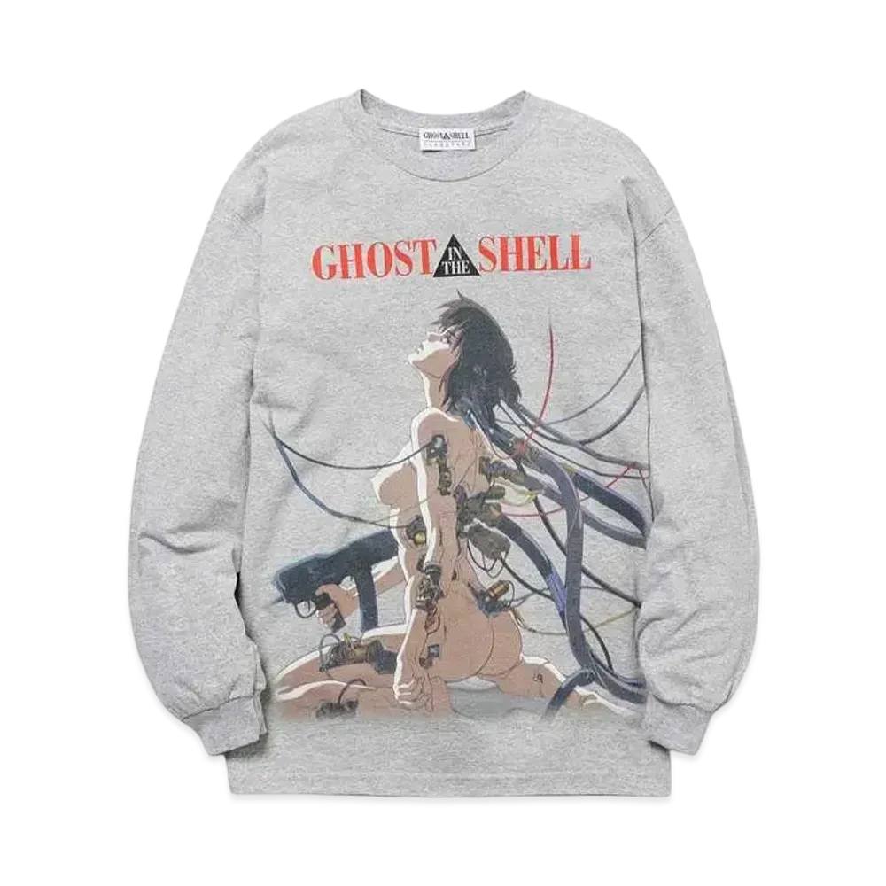 GHOST IN THE SHELL/攻殻機動隊 x F-LAGSTUF-F "KUSANAGI" LS TEE1 "GRAY"