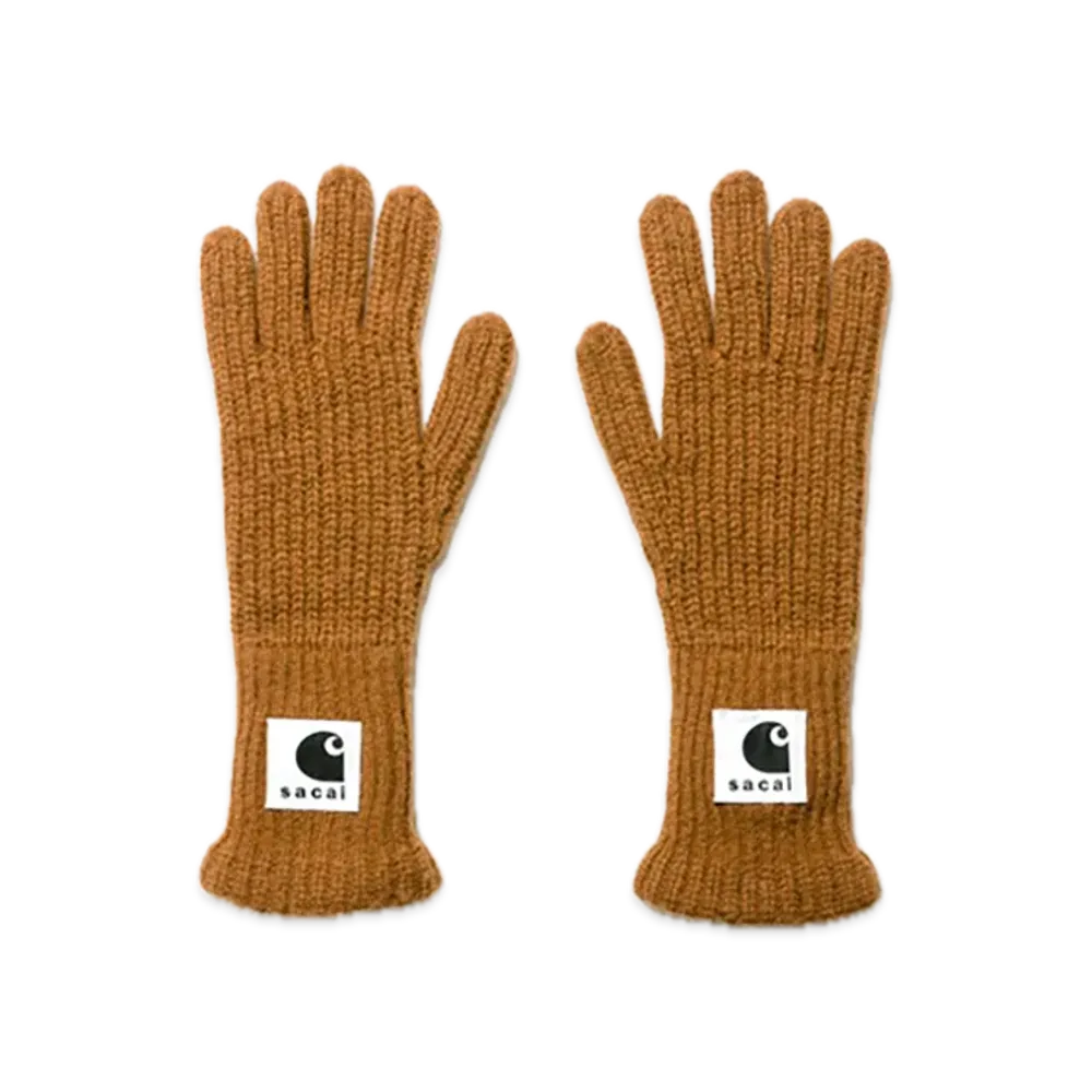 sacai x Carhartt WIP Wool Knit Gloves (ISETAN Shinjuku Exclusive) "Beige"
