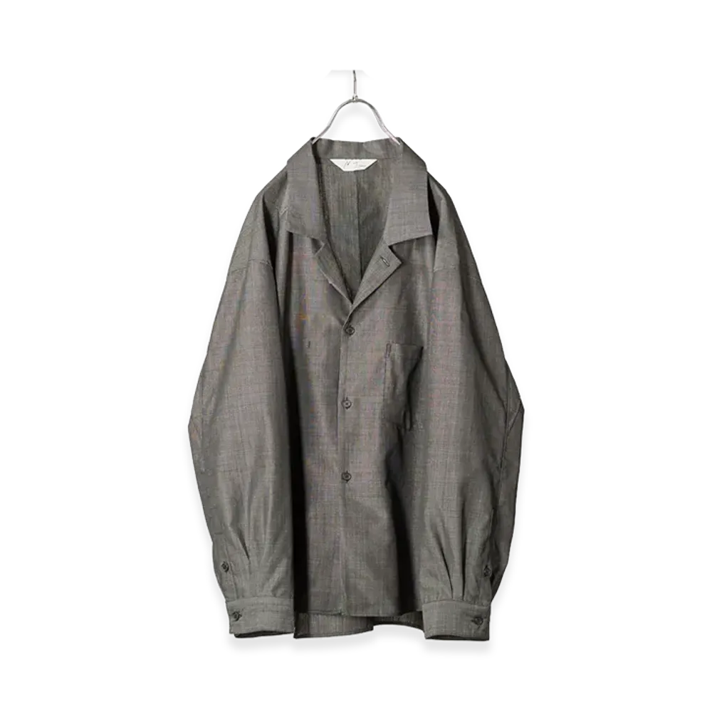 ANCELLM Wool Hakeme Tailored Shirt "Black"