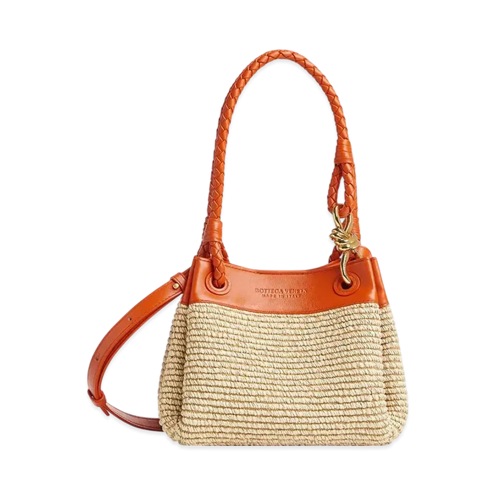 Bottega Veneta Small Parachute "Natural/Burnt Orange"
