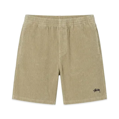 Stussy Wide Wale Cord Beach Shorts "Khaki"