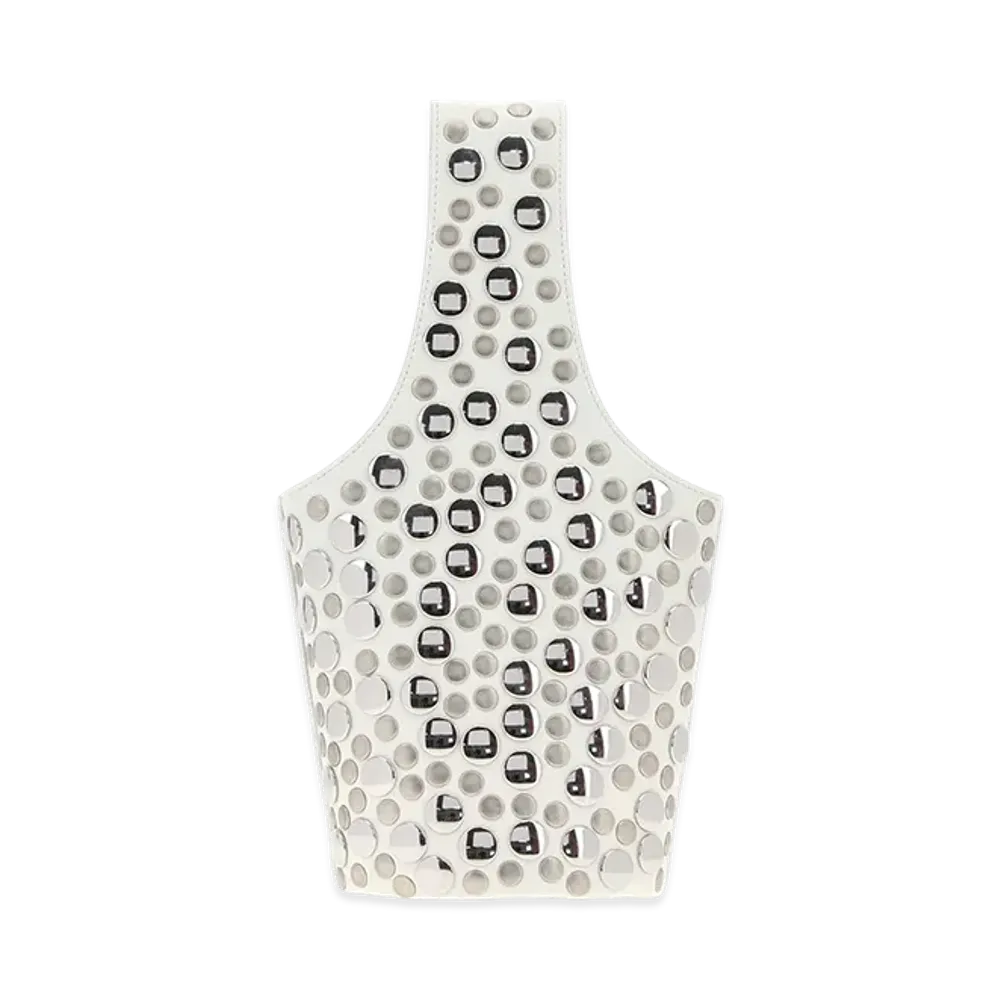 KHAITE Women's Embellished Leather Livia Handbag "White"