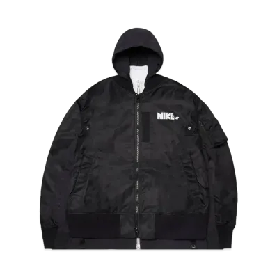 Sacai x Nike NRG Layered Bomber Jacket "Black"