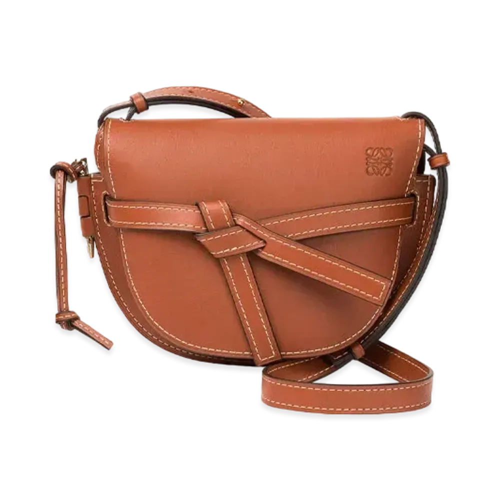 LOEWE Small Gate Bag In Natural Calfskin "Rust Color"