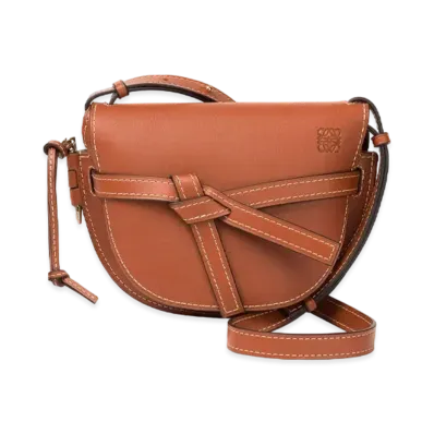 LOEWE Small Gate Bag In Natural Calfskin "Rust Color"