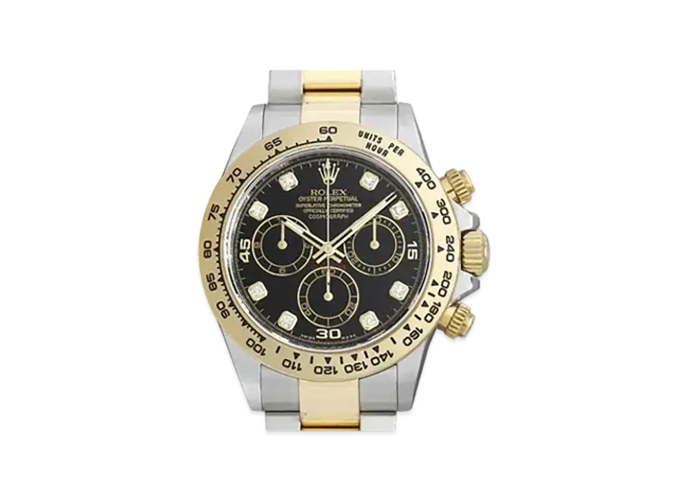 ROLEX Cosmograph DAYTONA Black Dial 8P Diamonds 116503G