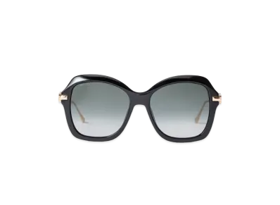 Jimmy Choo Tessy Square Sunglasses With Shaded Lenses And Temple "Copper Gold/Black"